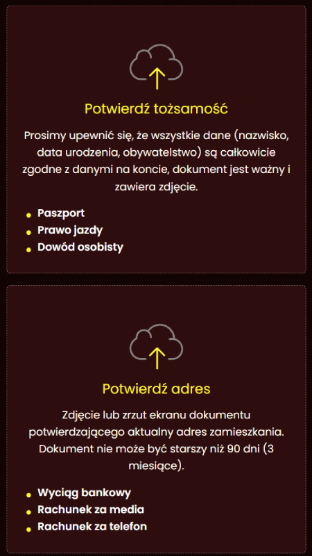 Weryfikacja konta Dragon Slots Kasyno